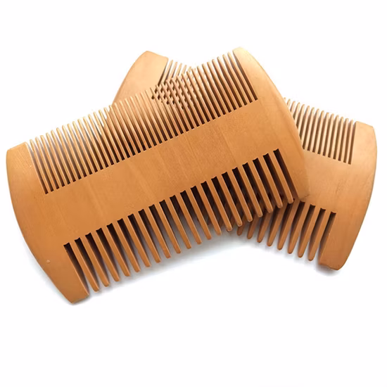 パーフェクトフェイシャルヘアコームカスタムロゴキットひげコームとブラシセットメンズひげ整形ツール木製コーム